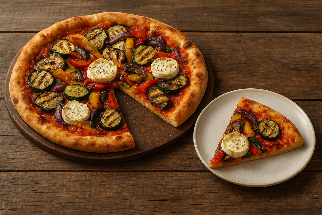 RECETTE PIZZA SANTÉ AUX LÉGUMES ET FROMAGE DE CHÈVRE