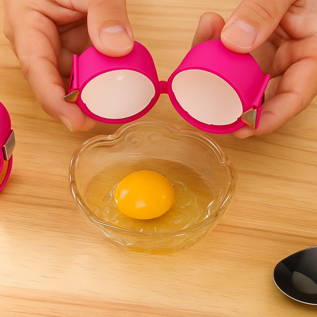 coupe oeuf cassoeuf rose