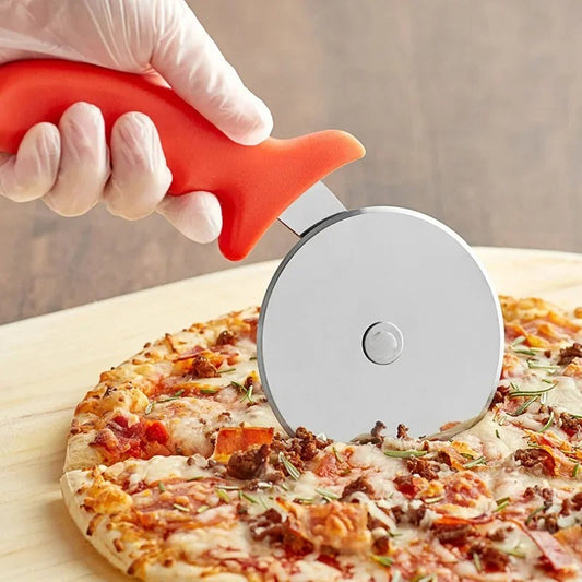 couteau à pizza La Roue du Mestre rouge