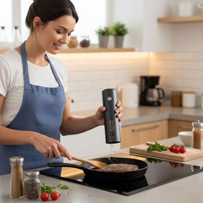 Moulin à poivre électrique​ Élégant sans effort